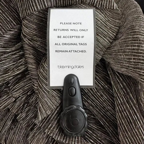 Sabina Musayev Ray Dress in Gold Black Metallic Maxi Gown Glamorous Size L - Picture 10 of 11